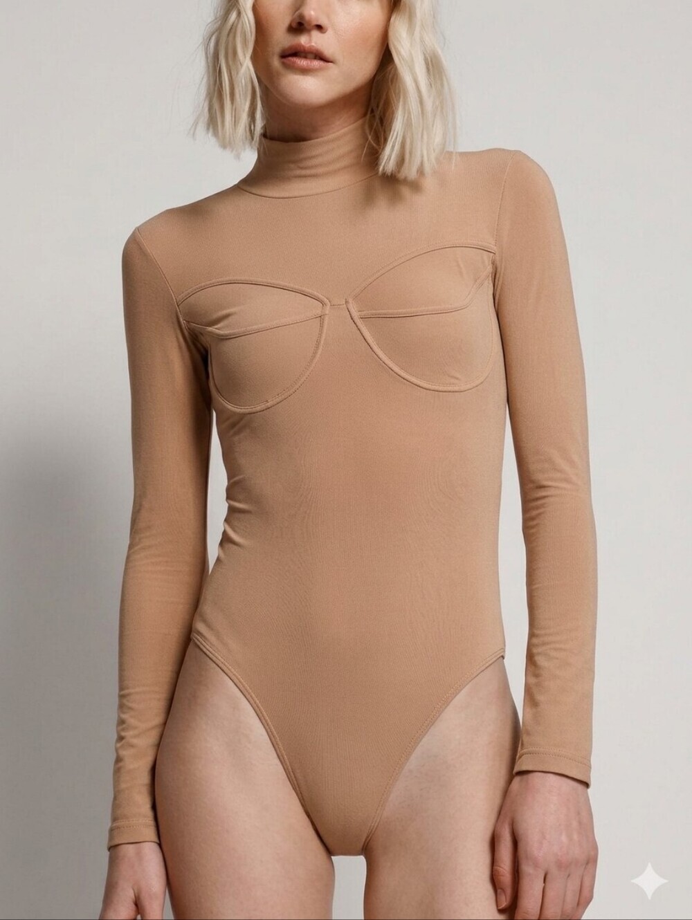 One Teaspoon Cream Boned Bodysuit XS